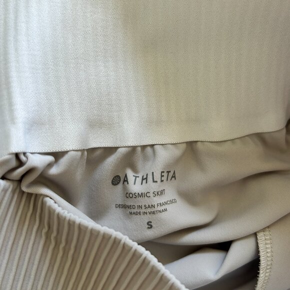 Athleta Skirt S Tan Cosmic High Low Hem Elastic Waist Athleisure Active - Picture 6 of 6